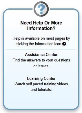 Help Info Panel My Employer Dashboard