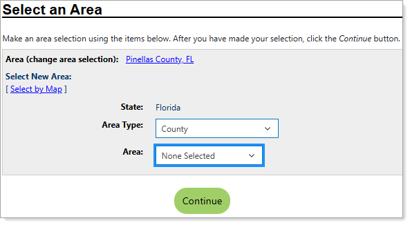 Select an Area tool