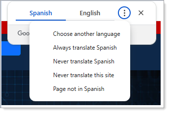 Language Translate Selection