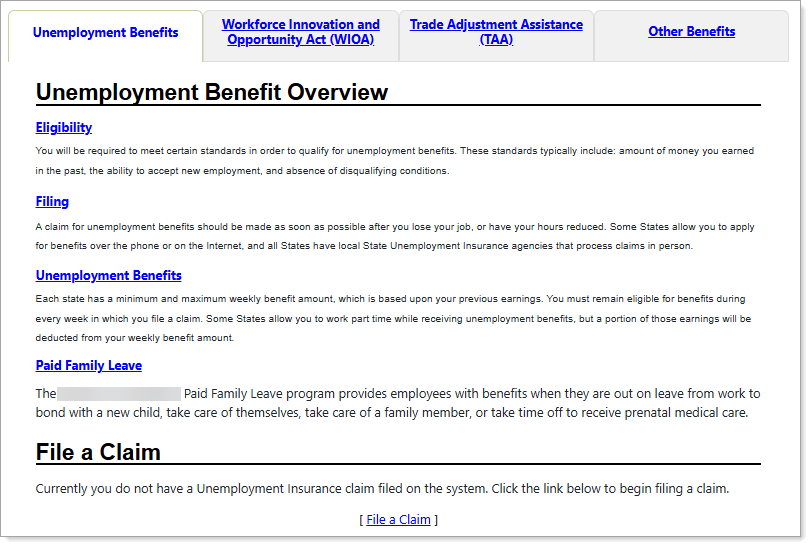 Benefits Tab